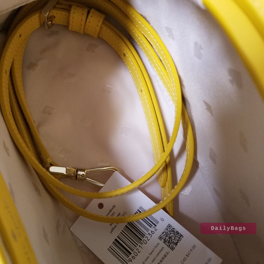 BEAUTIFUL BAG KATE SPADE BEEP BEEP BEETLE FLORAL WHITE YELLOW CAR CROSSBODY - Picture 8 of 12